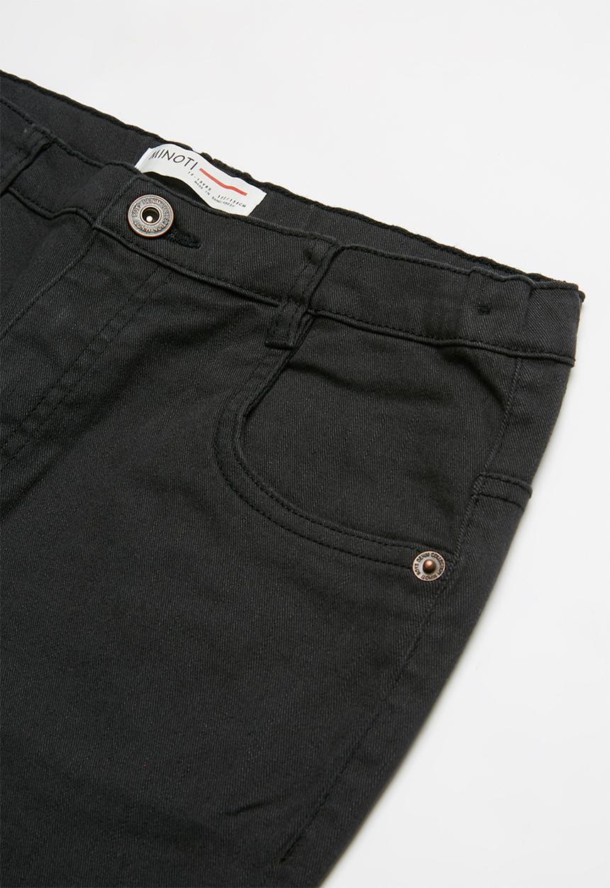 MINOTI - Teens slub twill pant - black