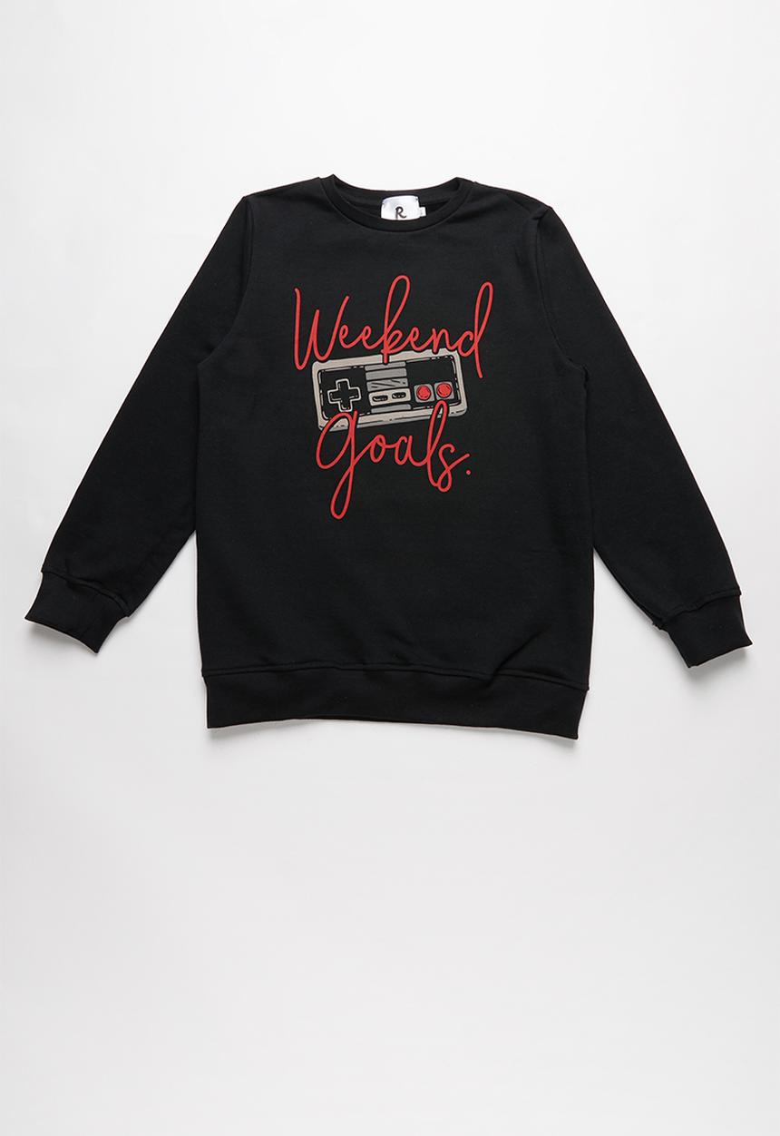 Rebel Republic - 2 pack sweat top - black & burgundy