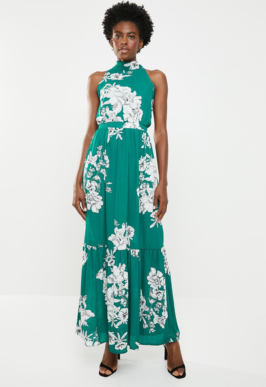 edit - Halterneck maxi dress - green