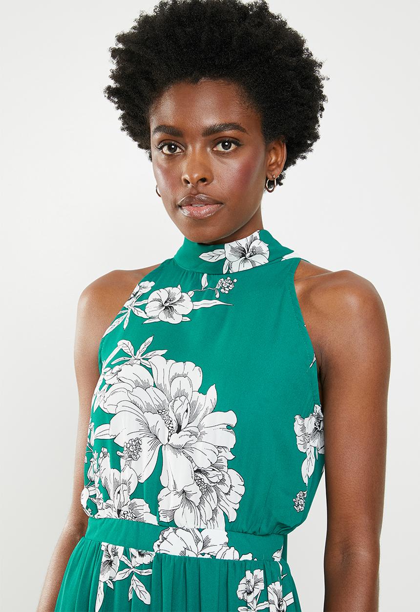 edit - Halterneck maxi dress - green