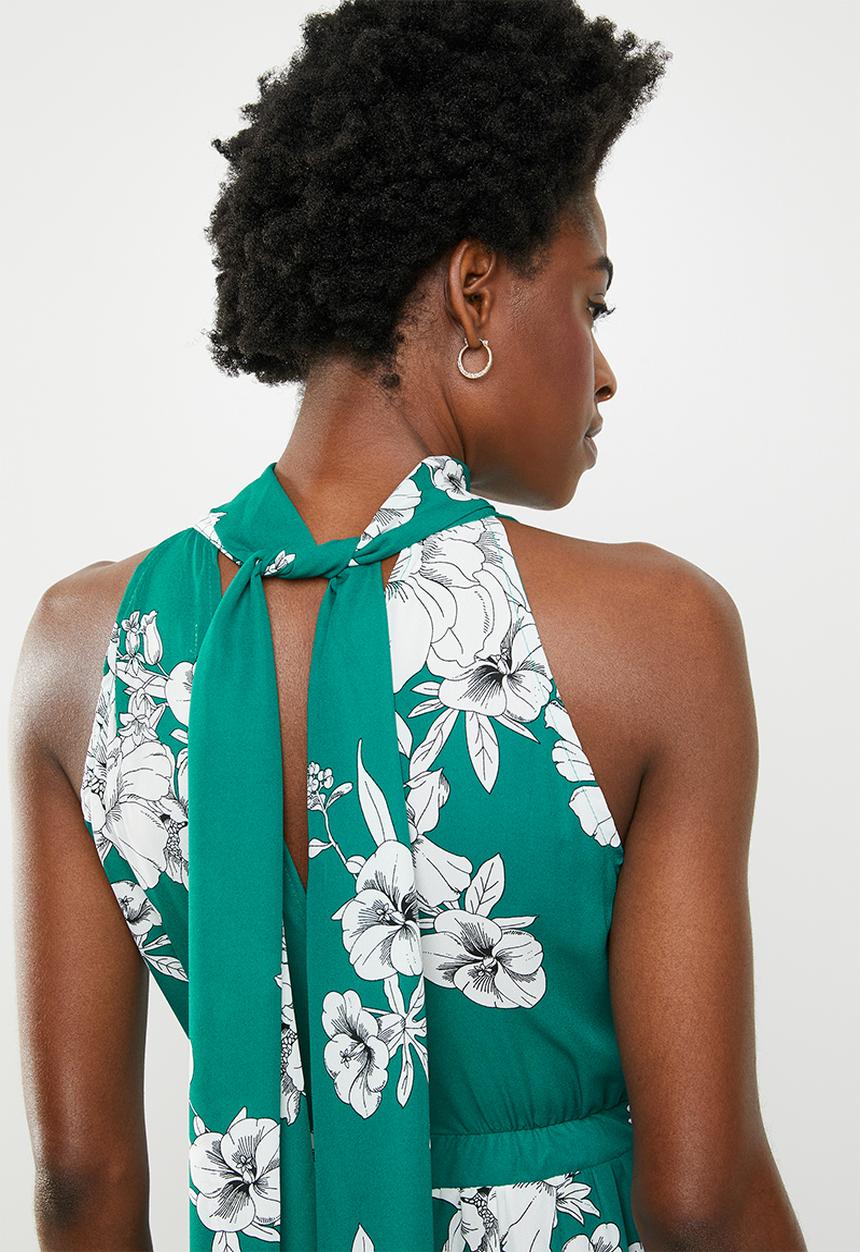 edit - Halterneck maxi dress - green