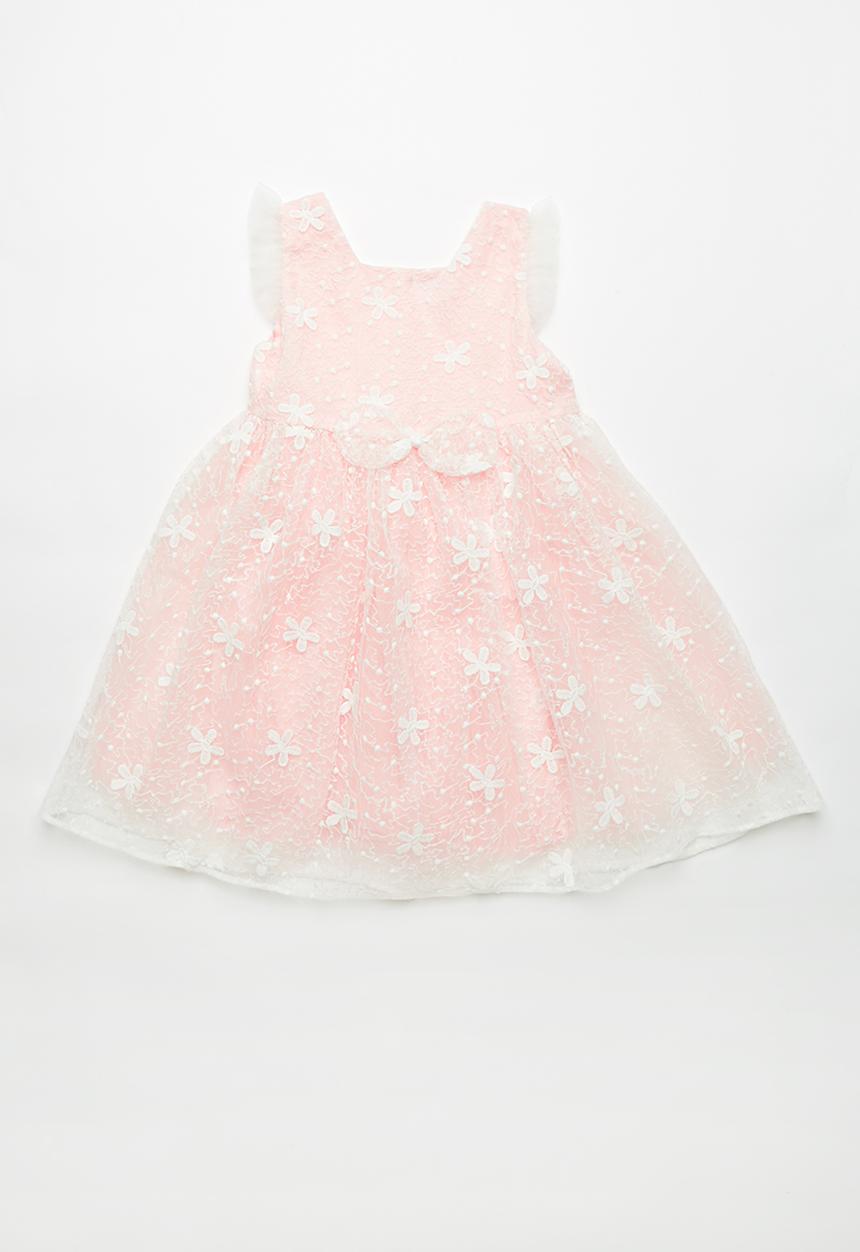 Pop Candy - Mesh dress - pink & white 