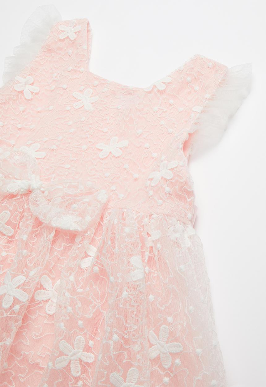 Pop Candy - Mesh dress - pink & white 