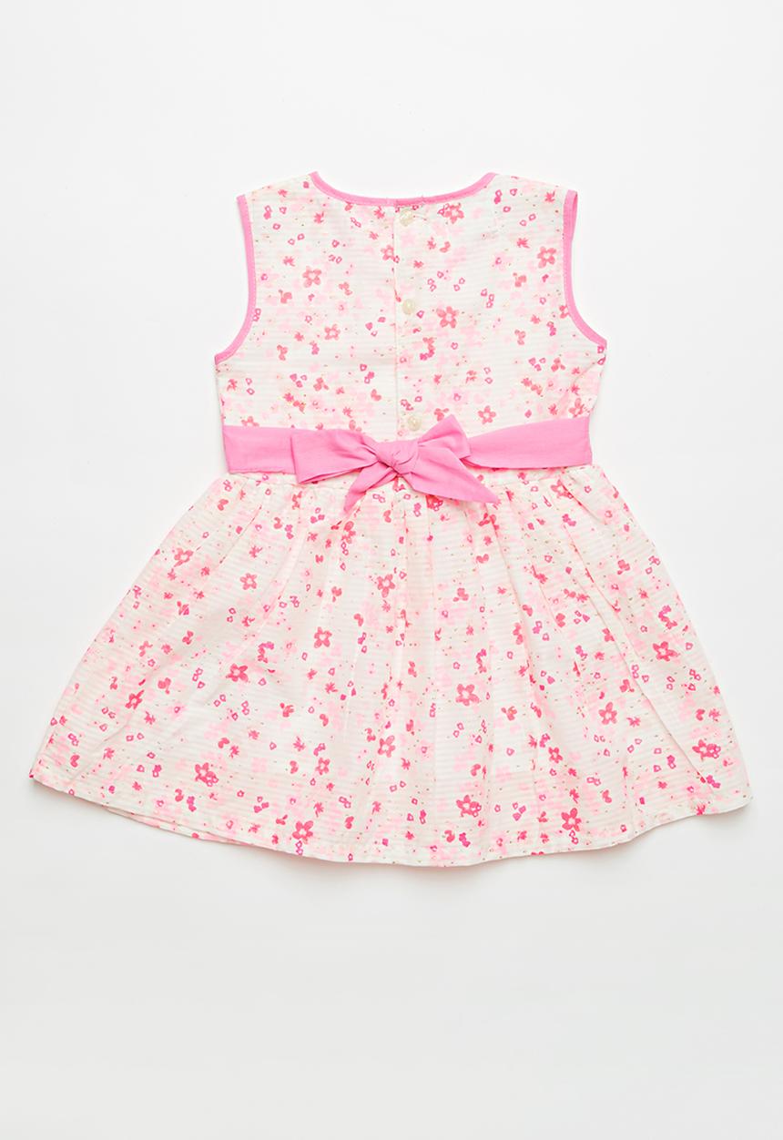 Pop Candy - Flower print dress - pink & white 