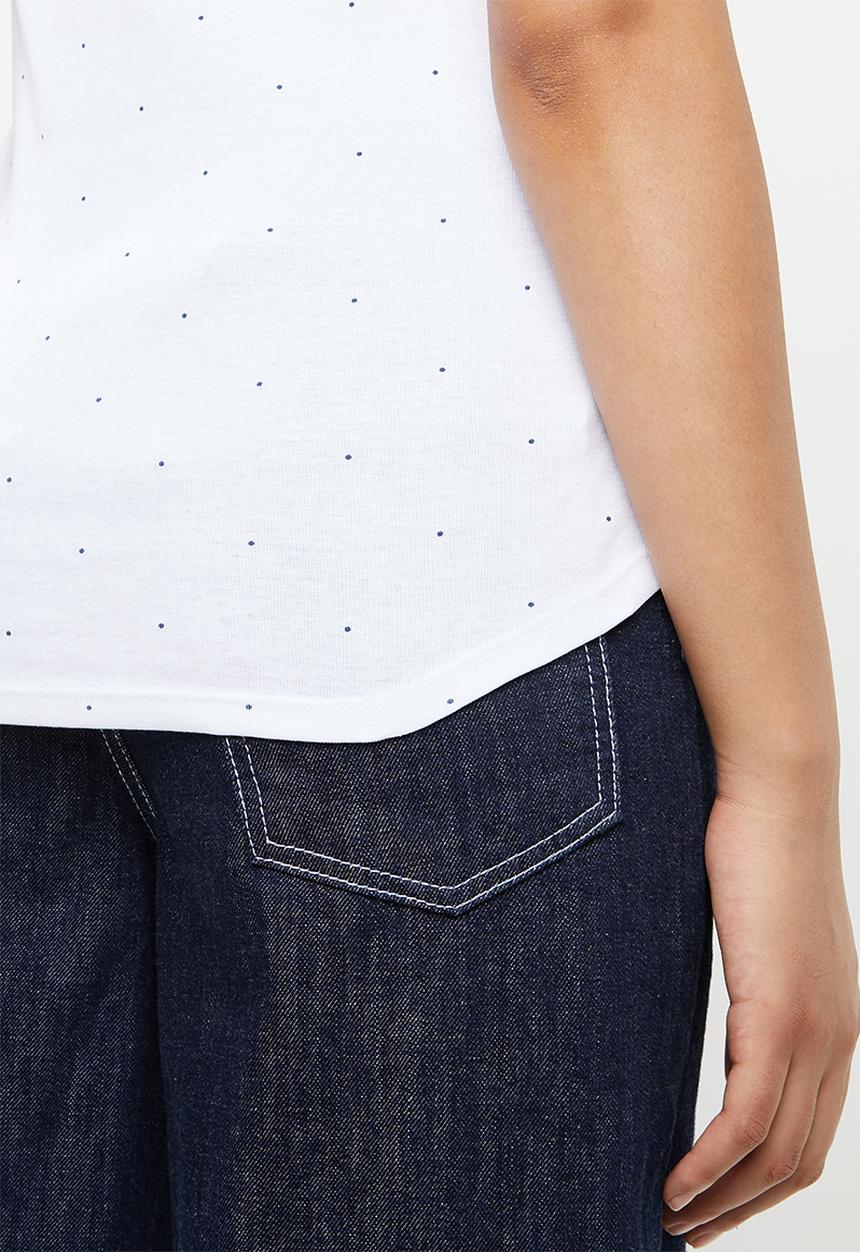 c(inch) - Button down T-shirt - white