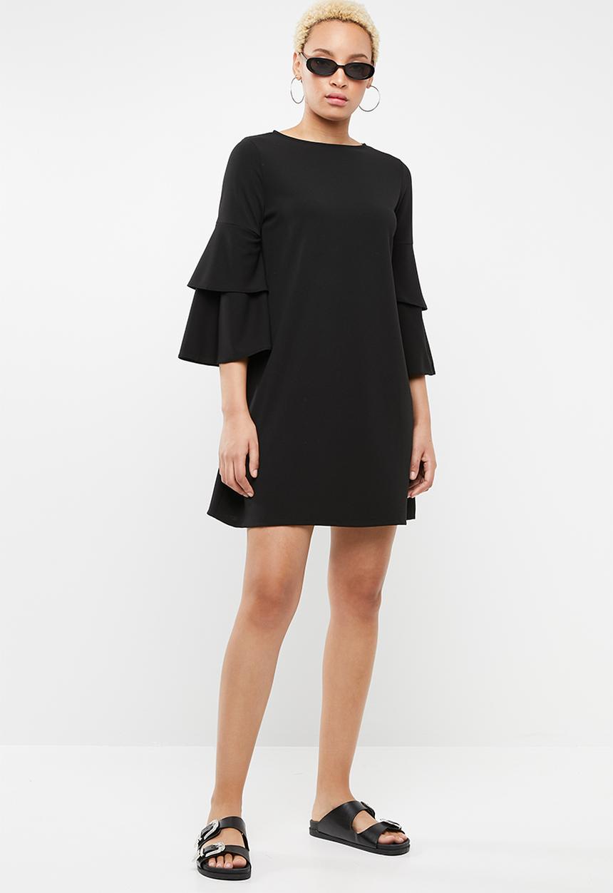STYLE REPUBLIC - Frill sleeve dress - black