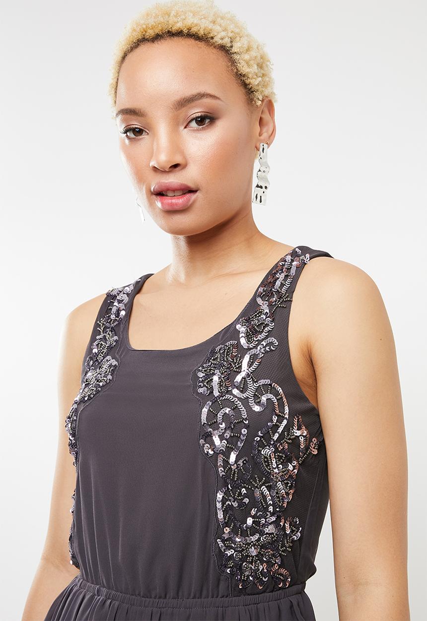 c(inch) - Sequin dress - charcoal