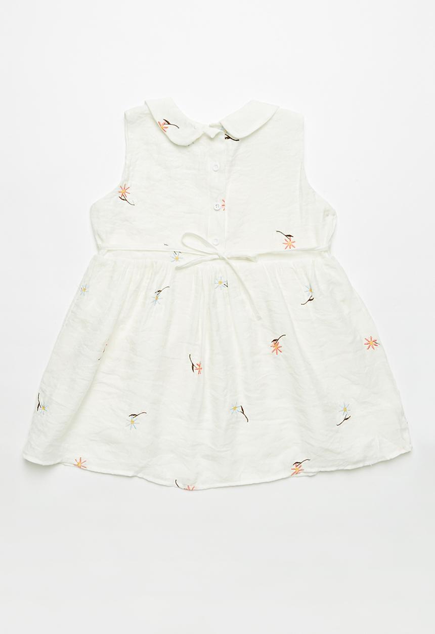 Pop Candy - Girls collared skater dress - white