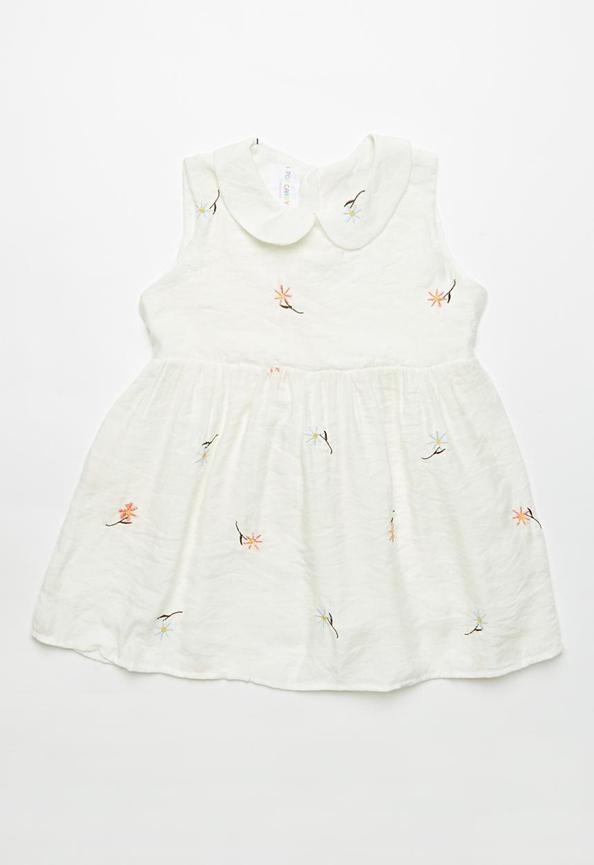 Pop Candy - Girls collared skater dress - white