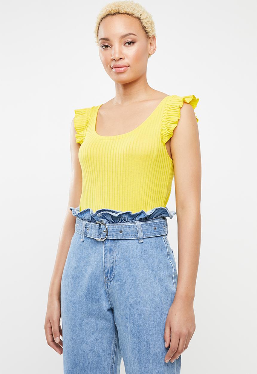 c(inch) - Frill detail tank - yellow