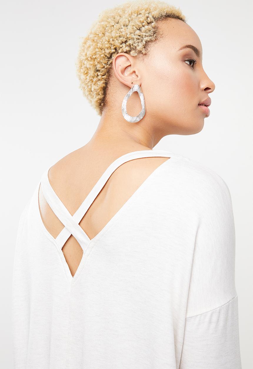 STYLE REPUBLIC - Criss cross back top - beige