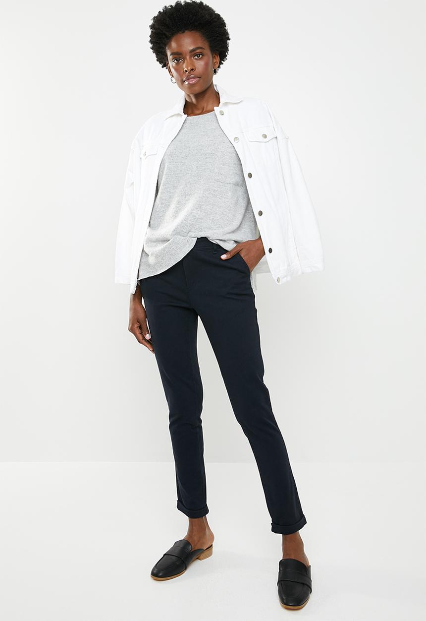 edit - Boxy jersey with pocket - grey