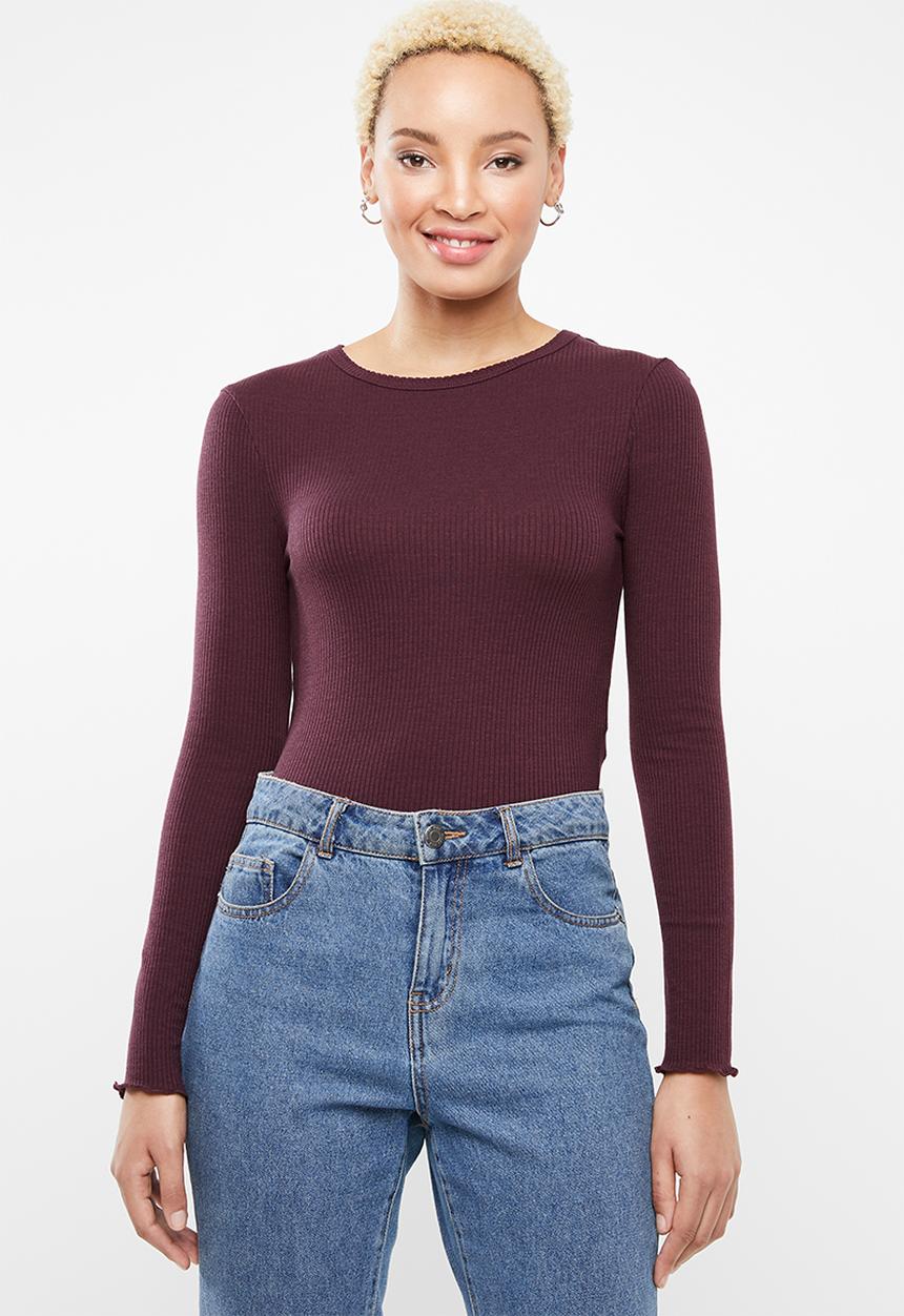 Cotton On - The sister long sleeve top - burgundy 