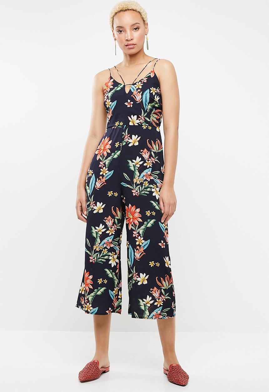 Revenge - Strap detail tropical jumpsuit - multi