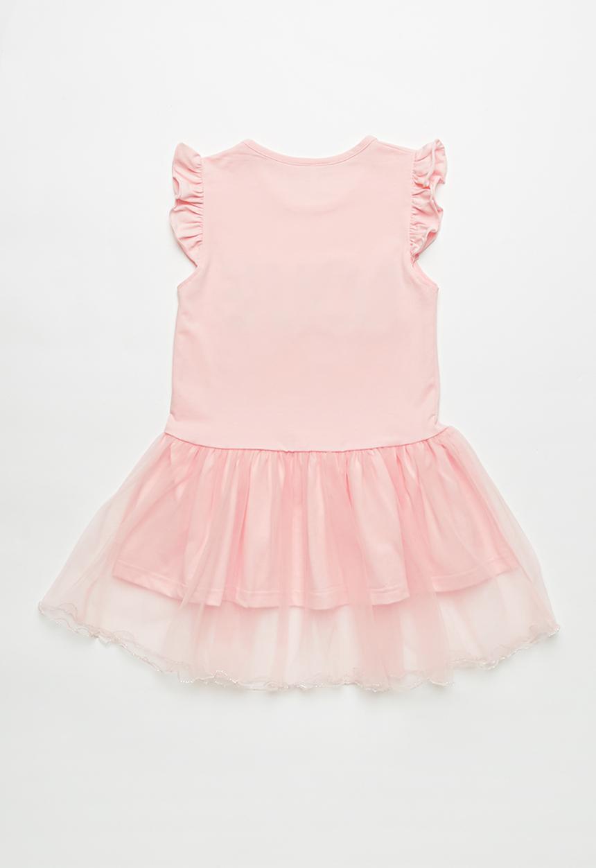 Pop Candy - Girls mesh combo dress - pink
