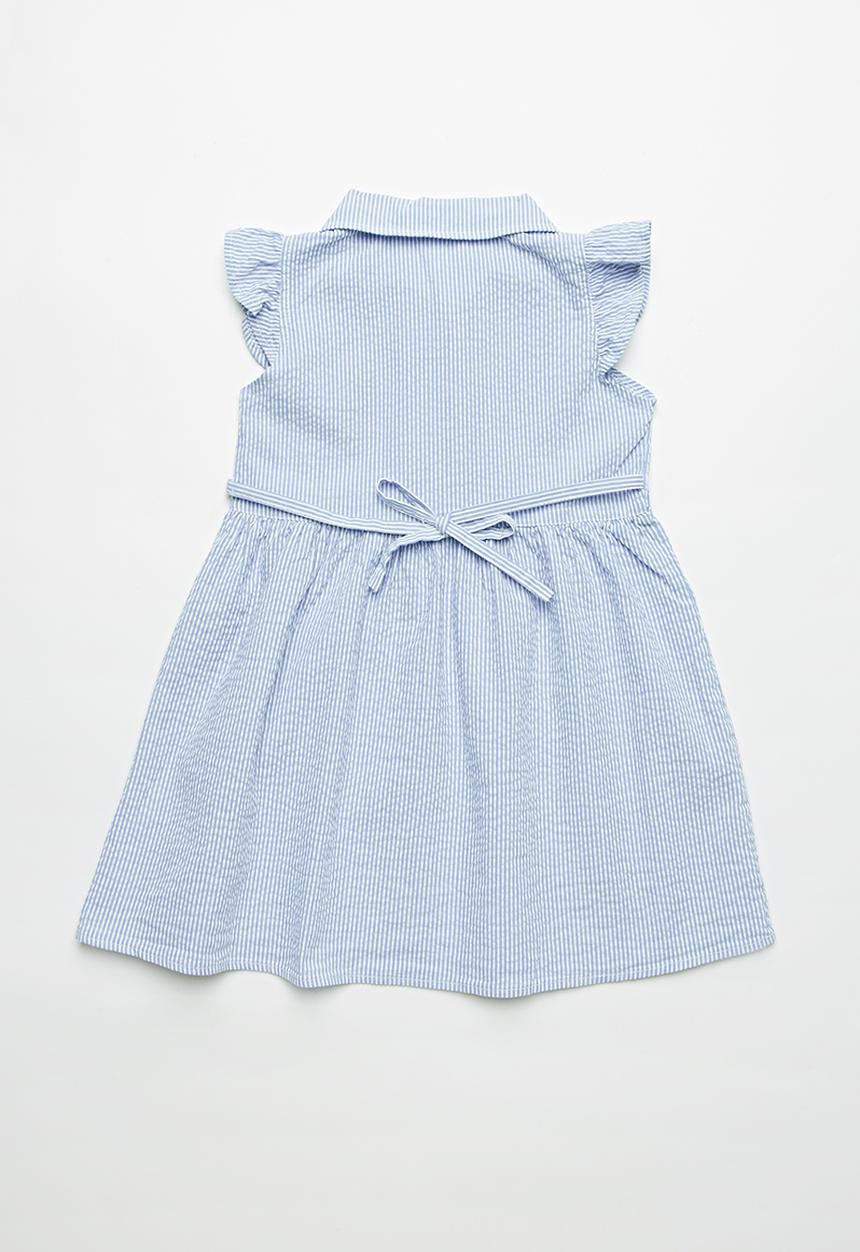 Pop Candy - Girls button down dress - blue