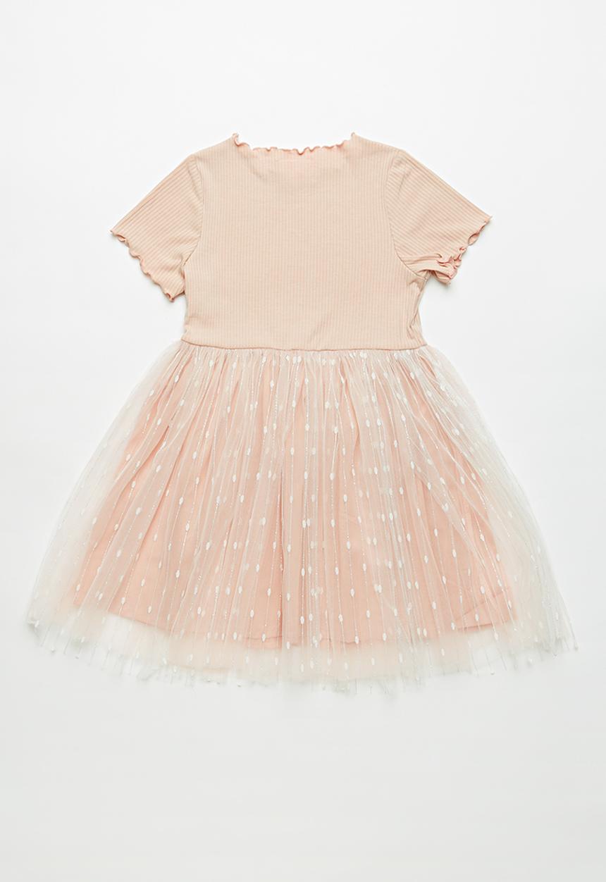 Pop Candy - Combo mesh dress - pink