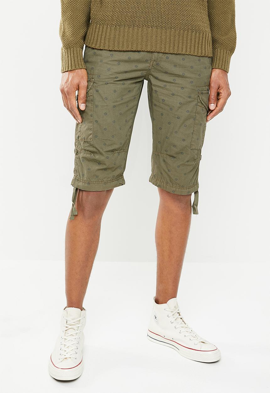 STYLE REPUBLIC - Cargo shorts with tie Up - green