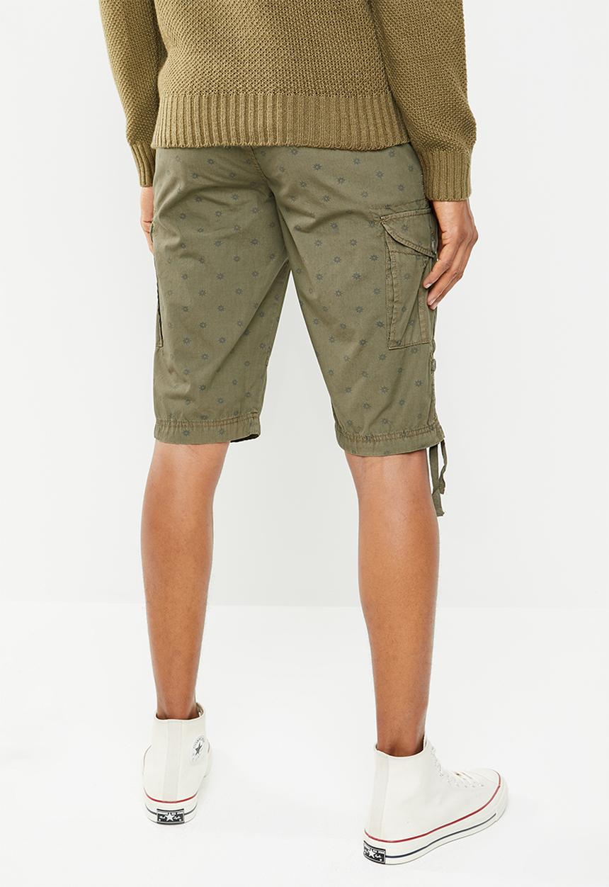 STYLE REPUBLIC - Cargo shorts with tie Up - green