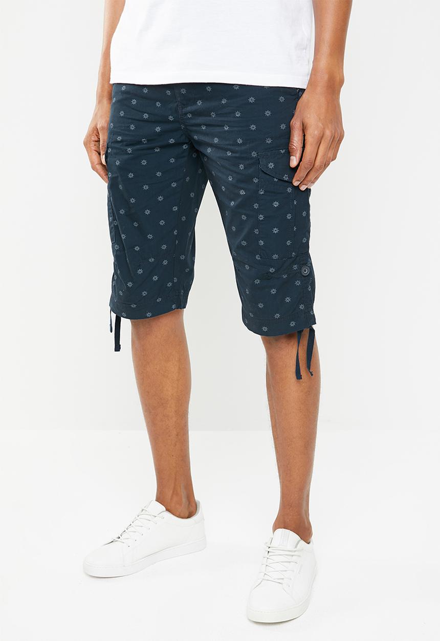 STYLE REPUBLIC - Cargo shorts with tie up - navy