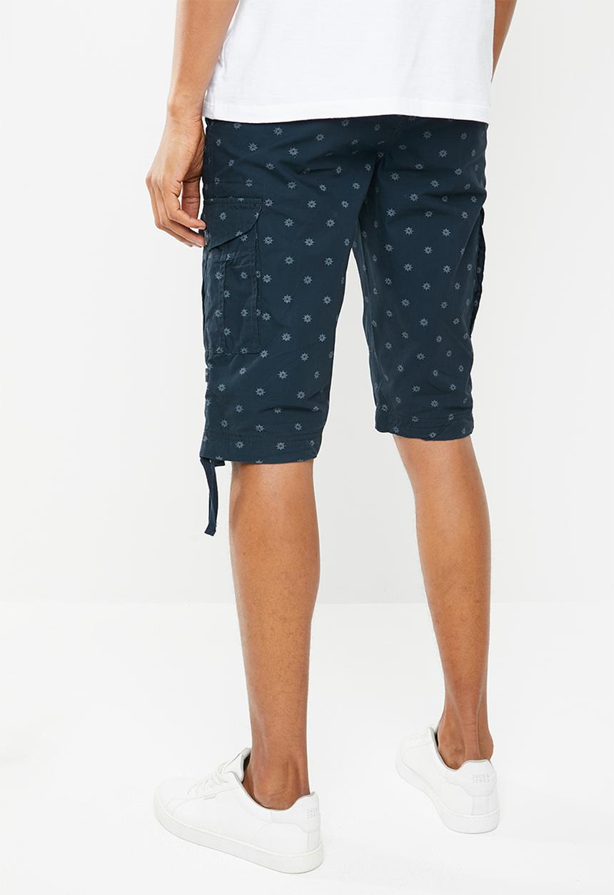 STYLE REPUBLIC - Cargo shorts with tie up - navy