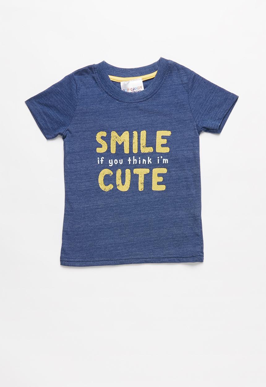 Pop Candy - Baby Boys Printed T-shirt - r.blue