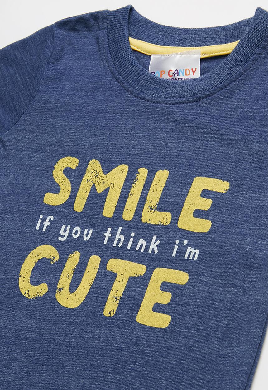 Pop Candy - Baby Boys Printed T-shirt - r.blue