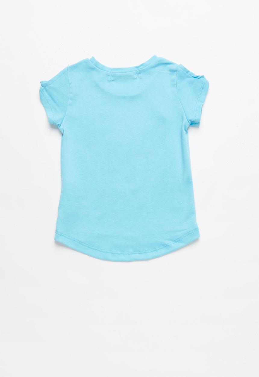 Pop Candy - Baby Girls Printed Tee - blue