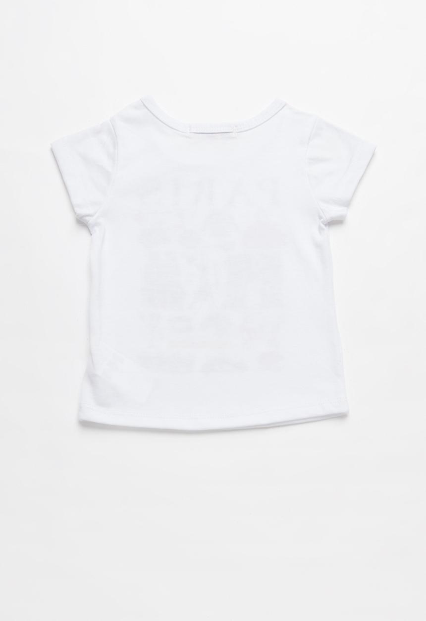 Pop Candy - Baby Girls Printed Tee - white