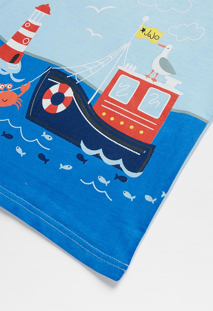 Pop Candy - Boat tee - blue