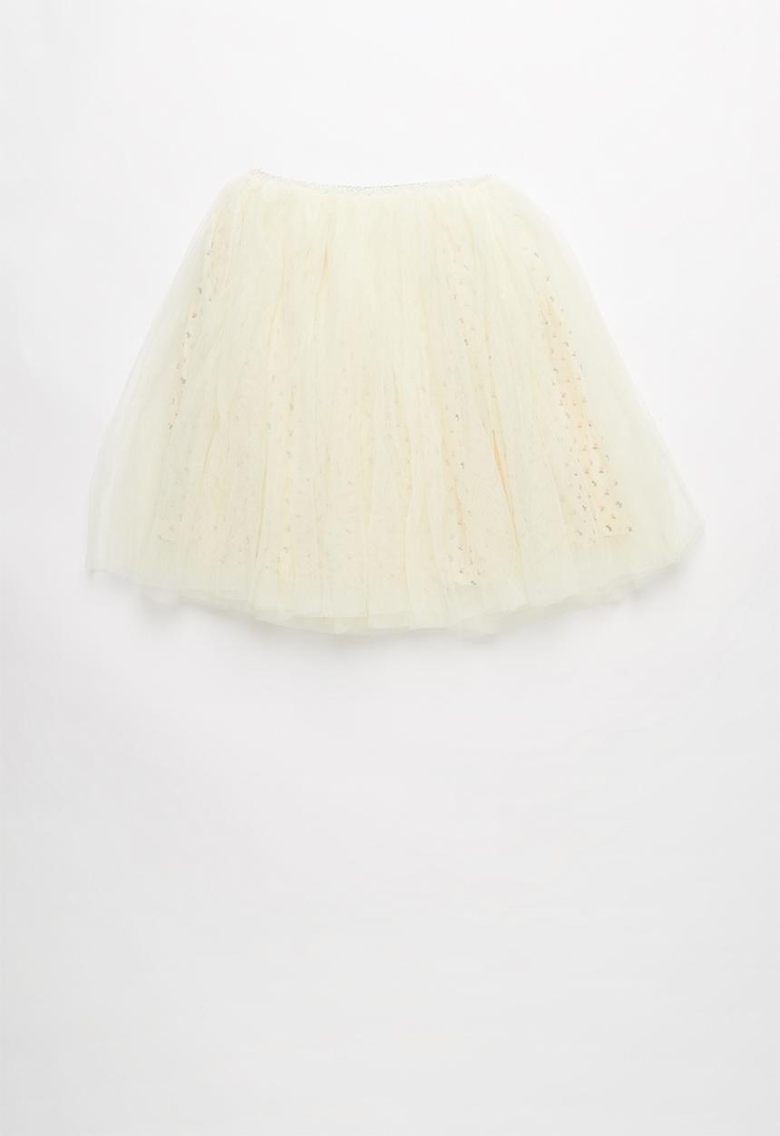 Pop Candy - Mesh skirt - cream