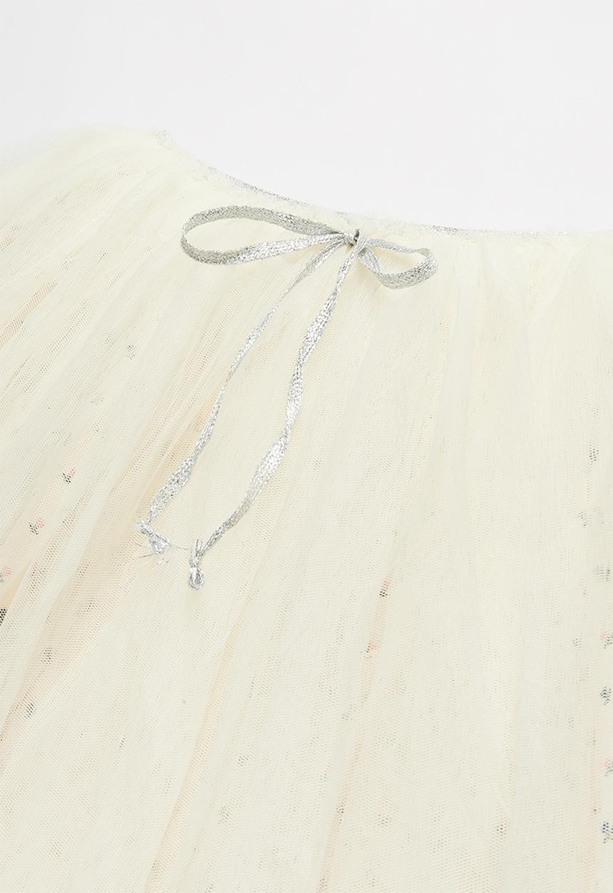 Pop Candy - Mesh skirt - cream