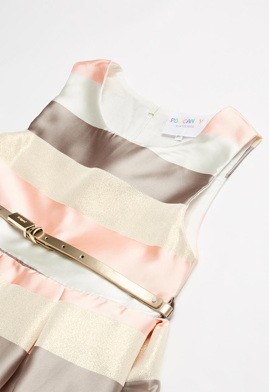Pop Candy - Girls multi stripe skater dress - multi