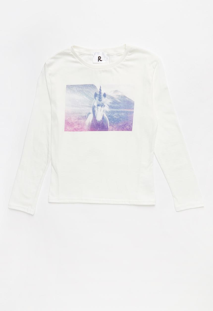 Rebel Republic - Kids 2 pack long sleeve top - white & pink