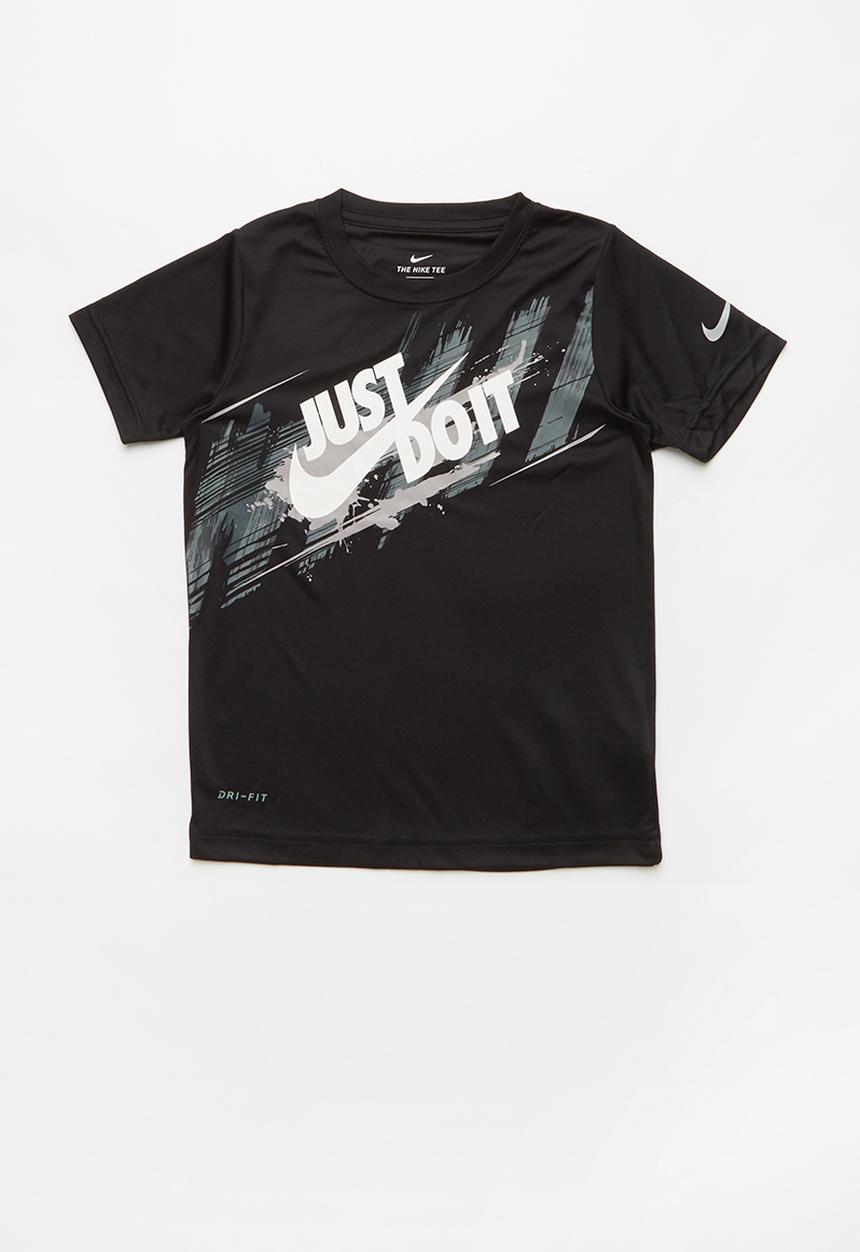 Nike - Nkb painted jdi swoosh short sleeve T-shirt  - black