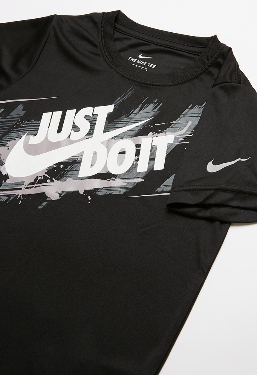 Nike - Nkb painted jdi swoosh short sleeve T-shirt  - black