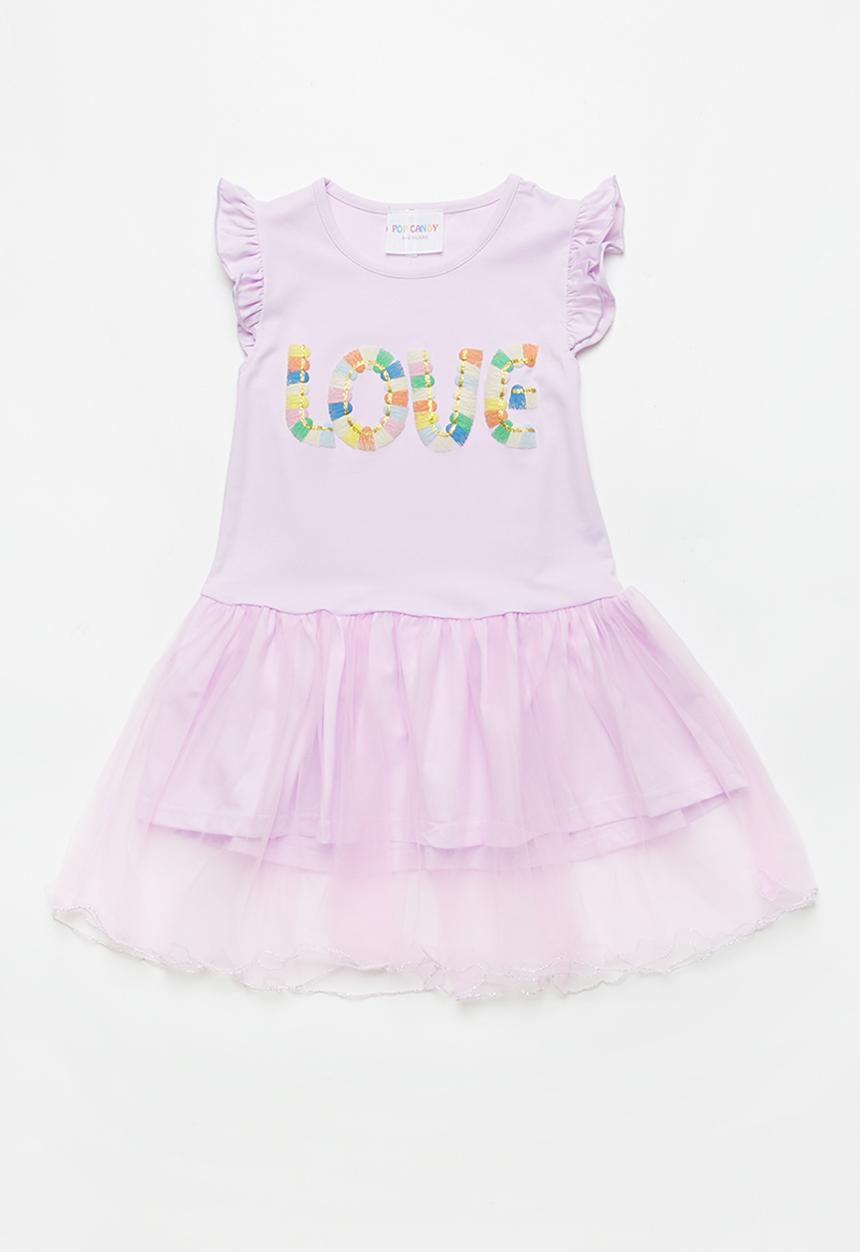 Pop Candy - Mesh combo dress - purple