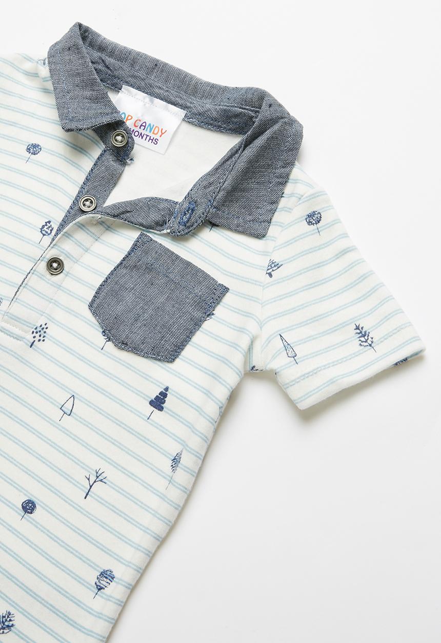 Pop Candy - Baby boys polo shirt - white