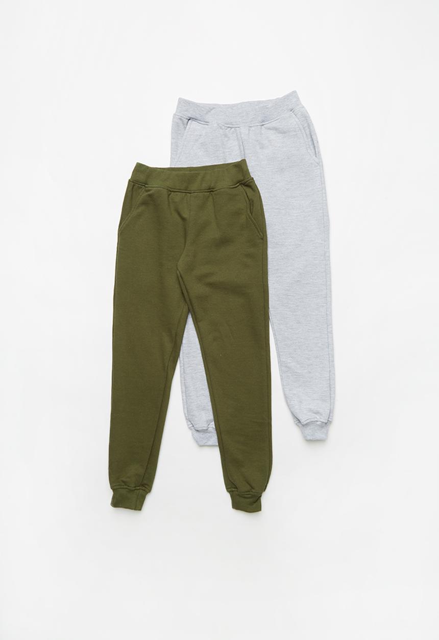 Rebel Republic - 2 Pack sweat pants - khaki & grey