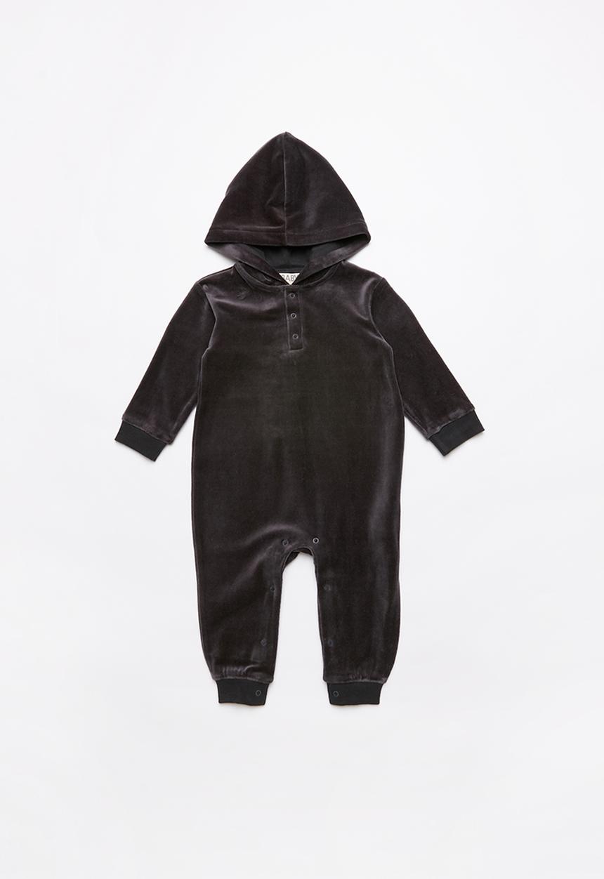 Cotton On - Velour romper - black