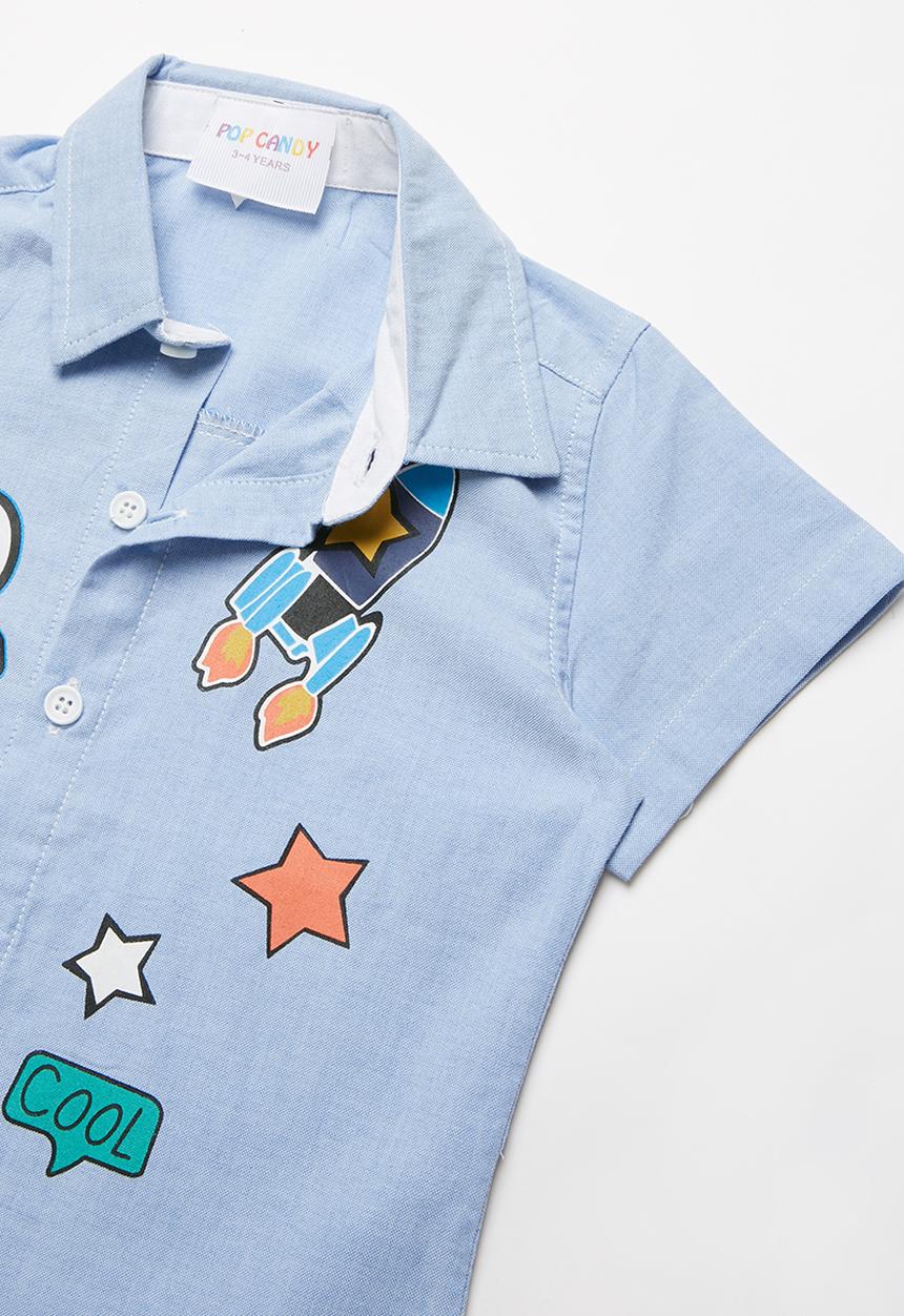 Pop Candy - Printed golf shirt - blue
