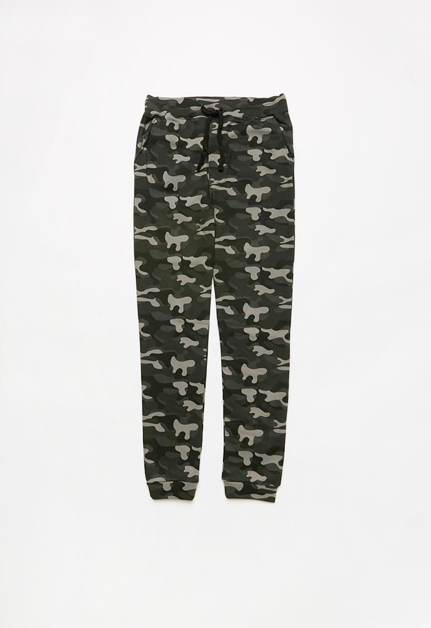 MINOTI - Teen boys camo jogpant - grey & black