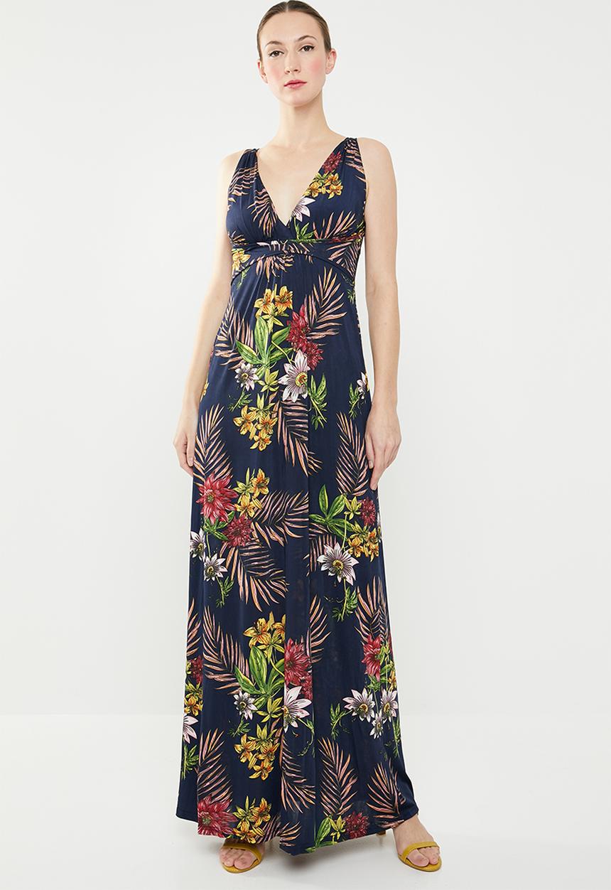Revenge - V-Neck maxi dress - navy