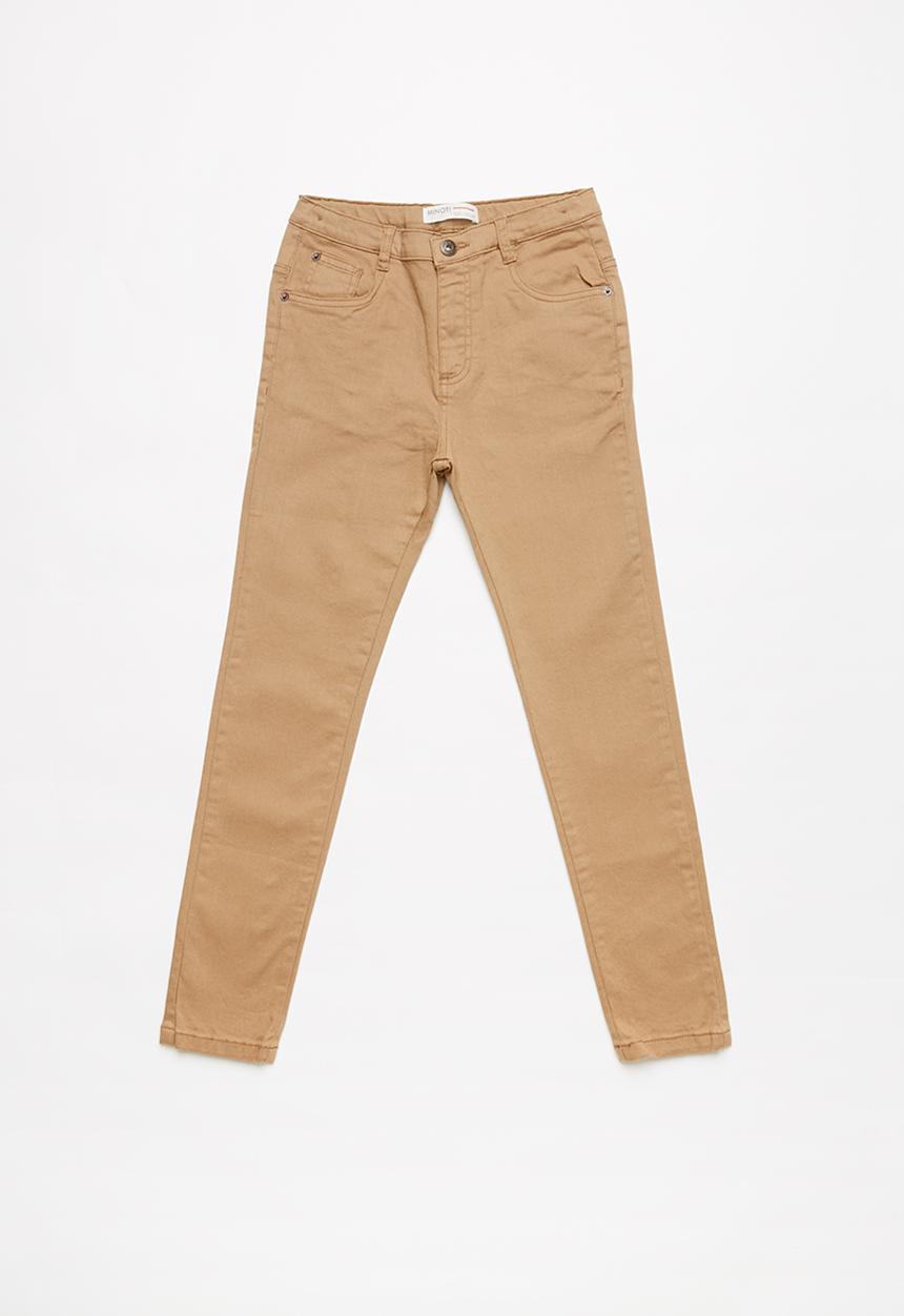 MINOTI - Teens slub twill pant - beige