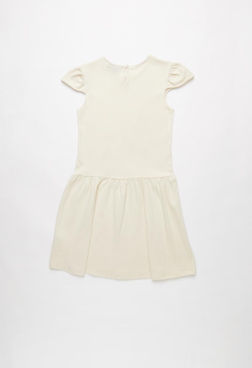 POLO - Hailey frilled sleeve dress - beige
