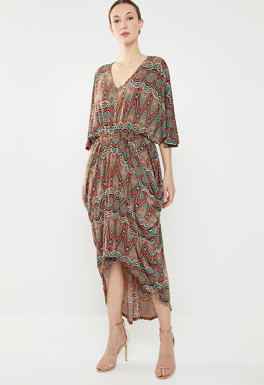 Revenge - Drape detail maxi dress - multi