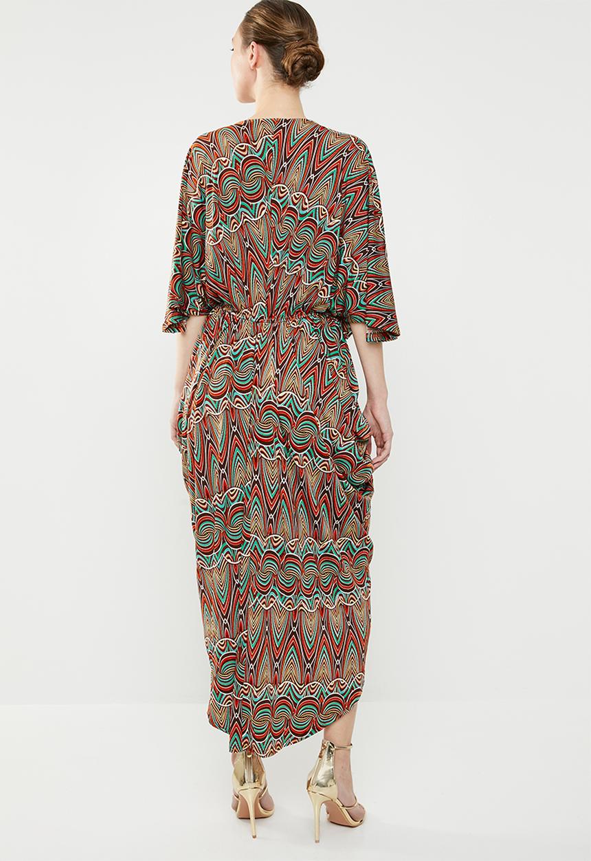 Revenge - Drape detail maxi dress - multi