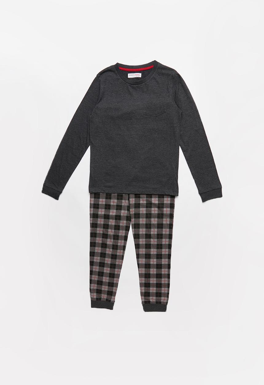 MINOTI - Teens checked long sleeve pyjama set - multi 