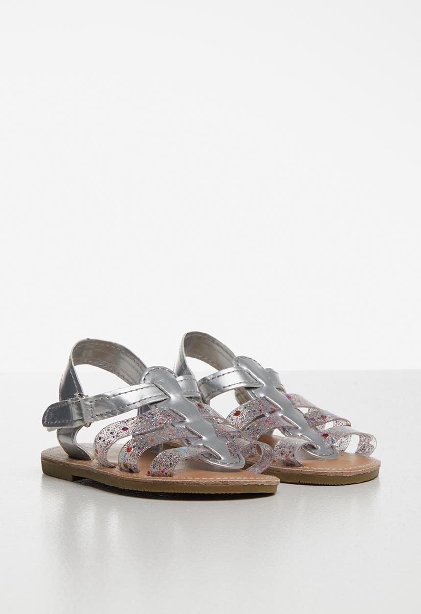 Pop Candy - Girls gladiator sandals - silver