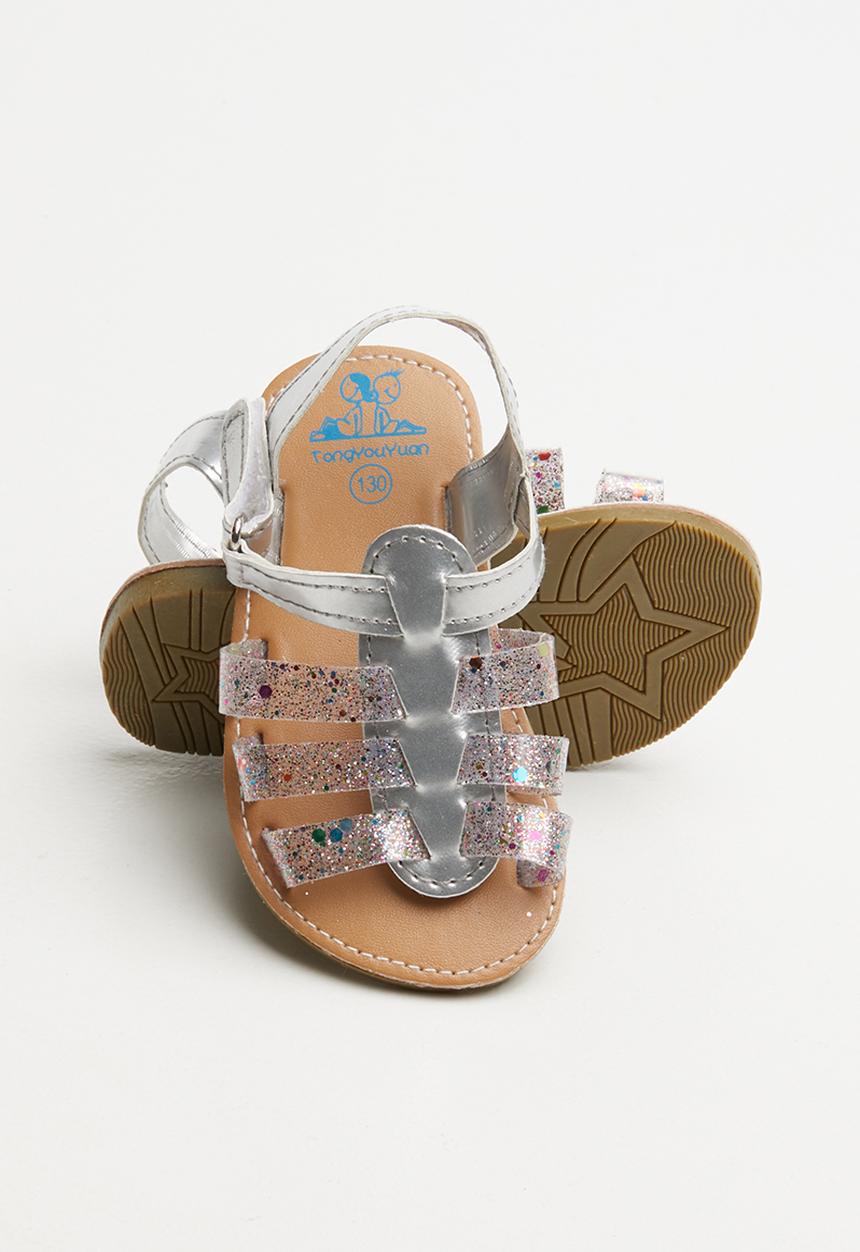 Pop Candy - Girls gladiator sandals - silver